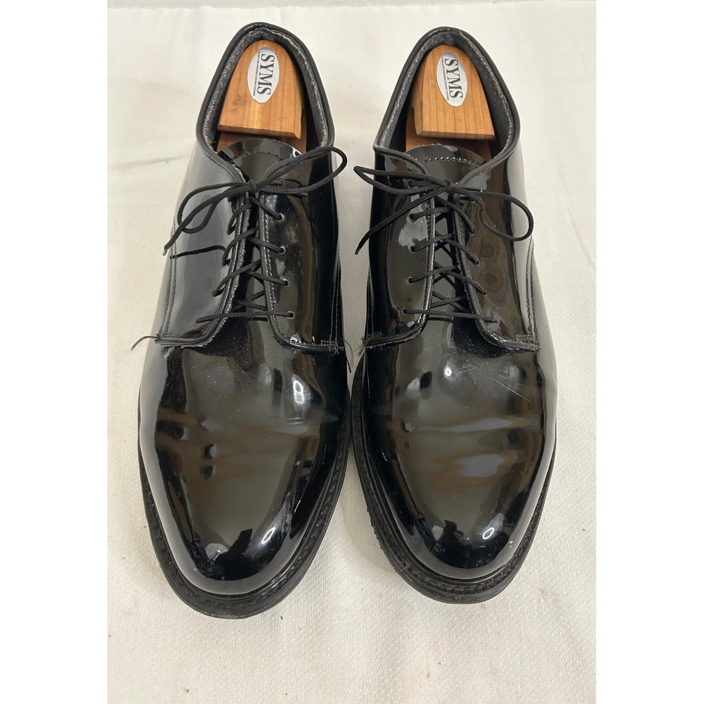 Men's Size 13 E US Military Capps Oxford High Gloss Dress Shoes Black Grade A